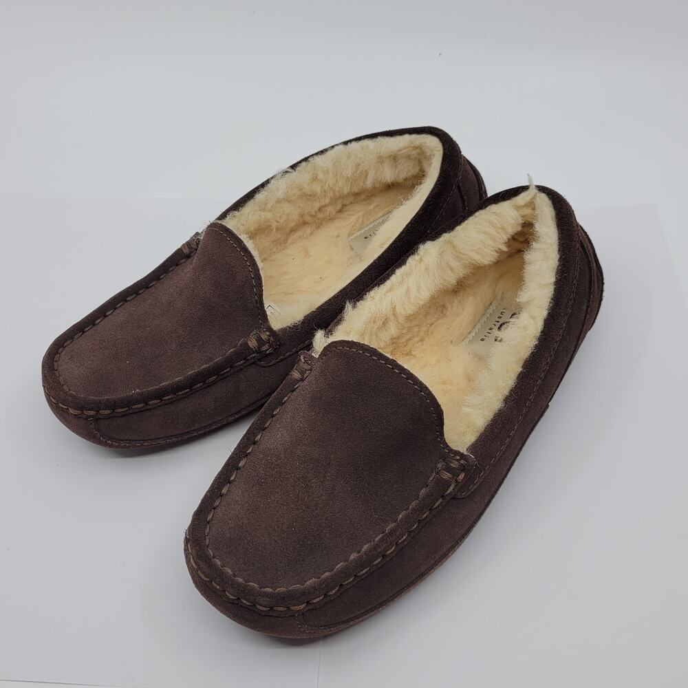UGG 1974 Sheepskin Shearling Slippers Sz 4 EU 34 brown Like new